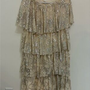 Zara Girls Sequin Layered Dress